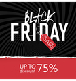 black friday sale poster design template vector image