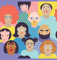 seamless background with people vector image
