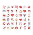 valentines day love february 14 set cute vector image