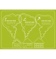 green village and clean environment infographics vector image