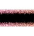 rose gold glitter with color effect on black vector image vector image