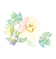 watercolor greeting card flowers vector image