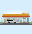 drive threw supermarket with customer a purchased vector image vector image