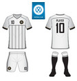set of soccer kit or football jersey template vector image