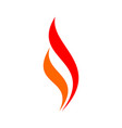 swoosh flame logo template vector image