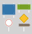 blank metal information boards set flat design vector image