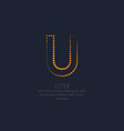 modern dotted letter u of the latin alphabet vector image vector image
