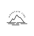 mountain line icon design template isolated vector image