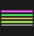 set led strips with neon glow effect vector image