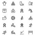 sports outline icons 6 vector image