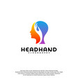 head care logo intelligence designs vector image