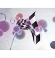 racing flag with abstract shap vector image vector image