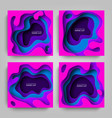 collection paper cut backgrounds art vector image