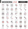 garden farm tools flat icon vector image
