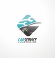 car abstract logo design concept vector image vector image