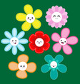 collection of cute flowers vector image