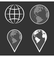 earth globe emblem set vector image vector image