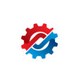 gear tech logo template icon symbol vector image