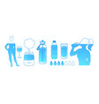 set of water balance vector image