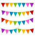 realistic 3d detailed buntings garland flag set vector image vector image