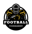 american football tournament emblem logo vector image vector image