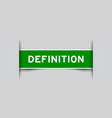 green color square label sticker with word vector image vector image