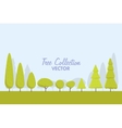 set of abstract stylized trees natural vector image vector image