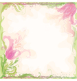 background with decorative tulips vector image vector image