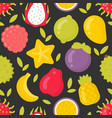 exotic fruits seamless pattern vector image