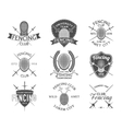 fencing icons set vector image