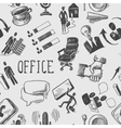 office sketch seamless pattern vector image