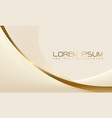 abstract gold curve futuristic geometric design vector image vector image