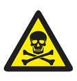 danger sign with skull symbol vector image