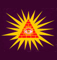 pyramid with eye vector image