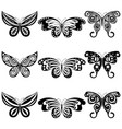 set of butterflies vector image