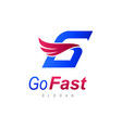 wing letter g logo design vector image vector image
