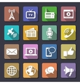 media icons set vector image
