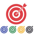 red aim arrow idea concept perfect hit winner vector image