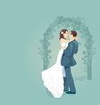 couples love with wedding gate vector image vector image