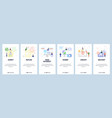 mobile app onboarding screens job application vector image vector image