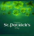 st patricks day background with shamrock lucky vector image vector image