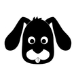 dog face icon vector image vector image