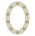 ethnic frame oval border vector image
