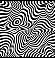 monochrome seamless pattern curved lines 3d effect vector image vector image