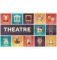 theatre - set of flat design infographics elements vector image vector image