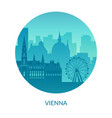 vienna austria famous city scape view background vector image