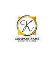 letter k logo icon design template trendy minimal vector image vector image