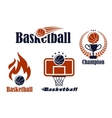 basketball sport team emblems and symbols vector image vector image