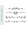 beautiful hand drawn elegant flourishes set vector image