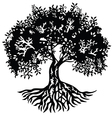decor silhouette tree vector image